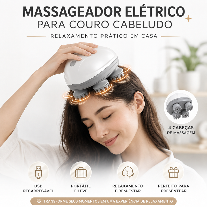 Head Spa™ | Massageador Elétrico para Couro Cabeludo