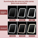 Espelho de Maquiagem LED Recarregável USB - 3 Camadas com Toque Sensível e 3 Níveis de Iluminação