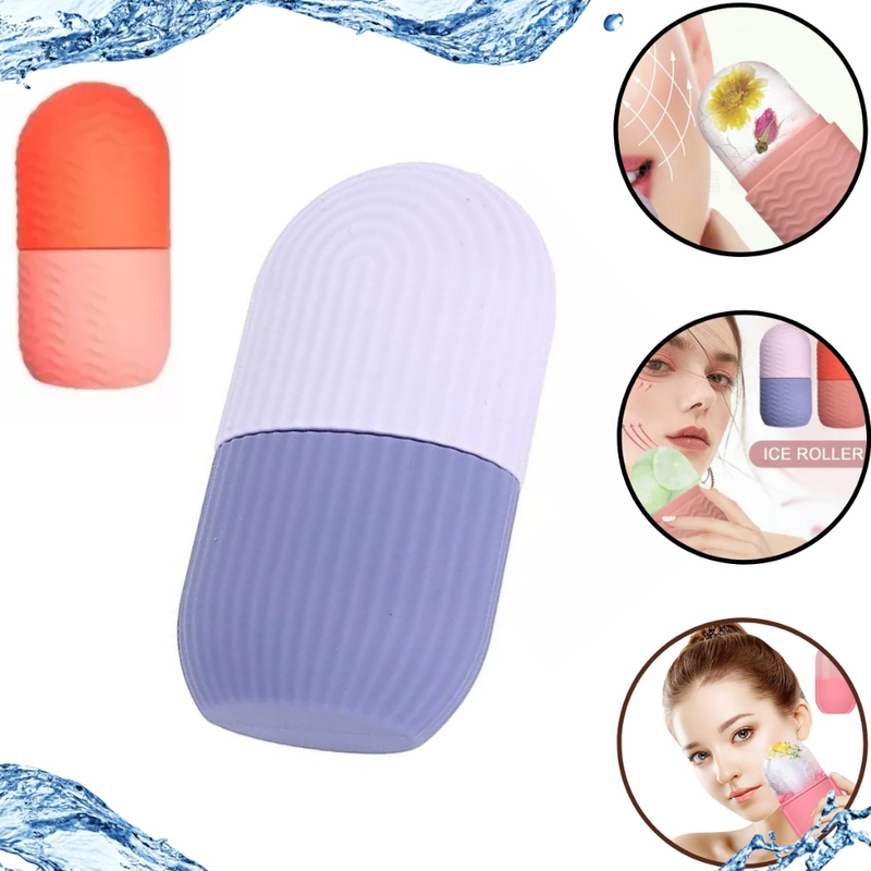 Rolo Gelo Massageador Facial Refrescante Contra Inchaço, Olheiras Rosto Pescoço Limpos Beleza