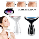 Massageador De Pescoço e Rosto LED Vibração Fototerapia Para Rejuvenescer Firmeza Anti-Rugas