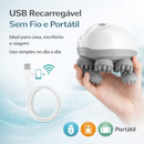 Massageador de Cabeça Elétrico Recarregável Portátil para Couro Cabeludo